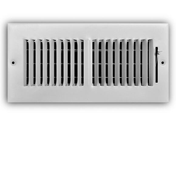 Everbilt 10 in. X 4 in. 2-Way Steel Wall/Ceiling Register in White - Picture 1 of 4